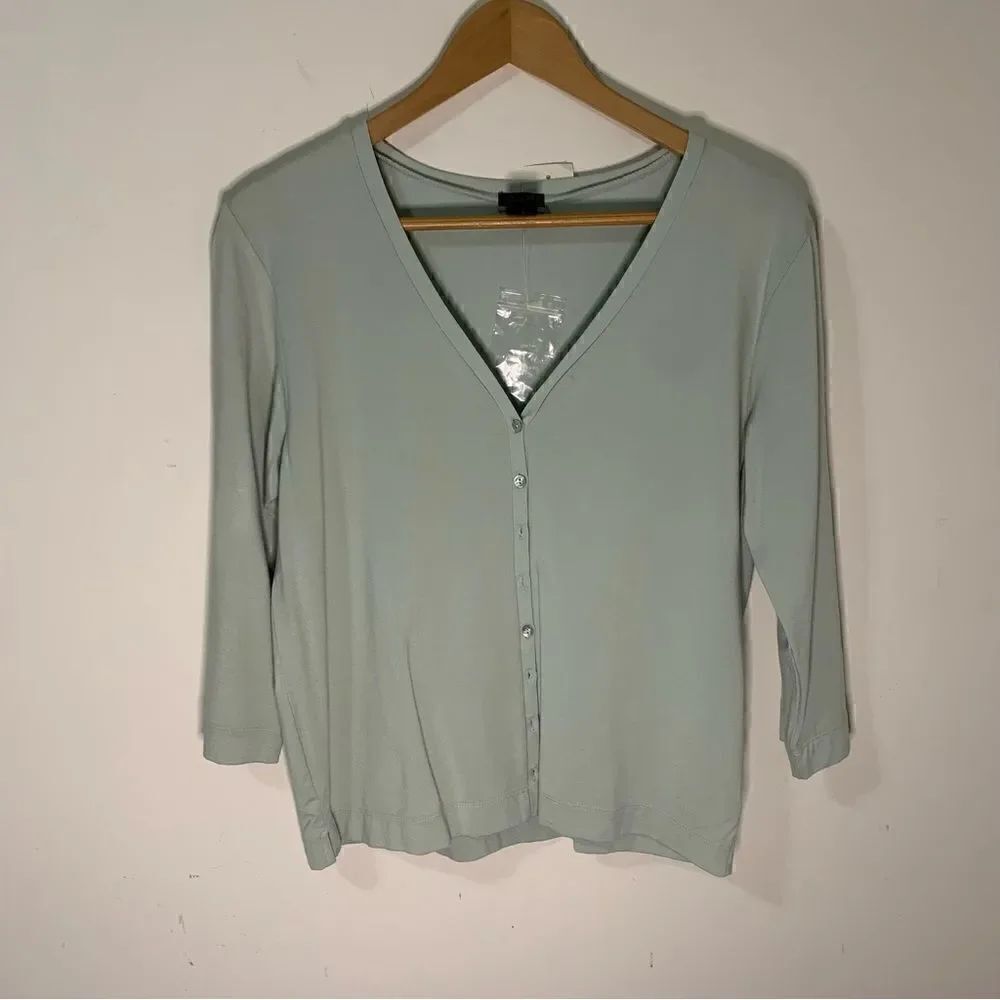 SIGRID OLSEN SPORT WOMENS BUTTON FRONT CARDIGAN SWEATER - SIZE MEDIUM